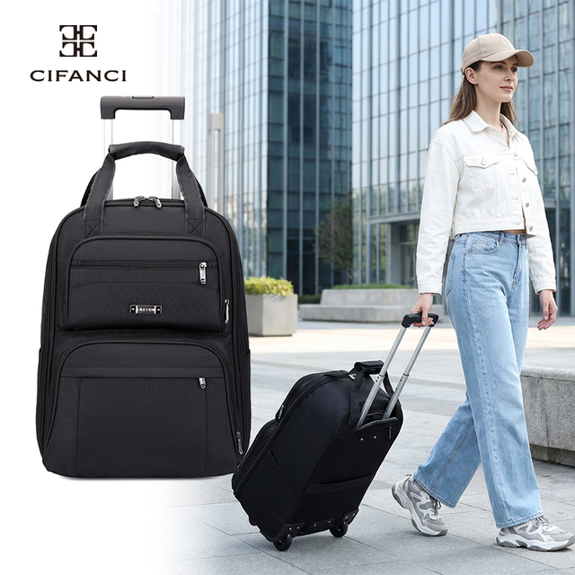 Extra Large Rolling Duffle Travel Bag with Reinforced Bottom Long Handle High-Capacity Soft-Sided Carrier Adventure Travel Bag
