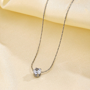 CZ Pierre Patte Pendentif Collier Haute Qualité En Gros Personnalisé Pas Cher À La Mode Cubique Zircon Lien Chaîne Patte Charme Collier - Product Image 3