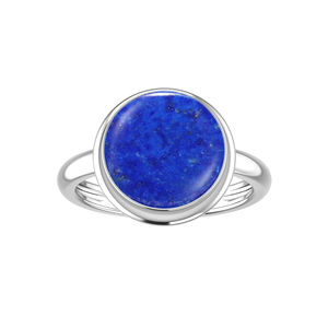 Lapislázuli Anillo de compromiso SetNatural CZ Anillo de bodas Celestial Gemstone Ring Set - Product Image 3