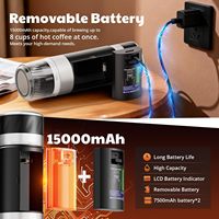 Nouvelle Machine à Expresso Portable Électrique Entièrement Automatique en Acier Inoxydable 2026 avec Batterie Amovible USB-C et LED 3-en-1