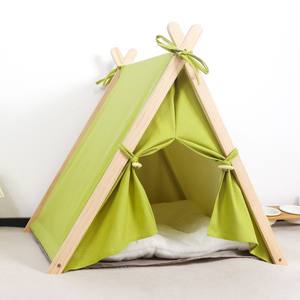 Haustier Zelt tragbare Katze Welpe Tipi Haus mit weichen dicken Kissen Hund Tipi Bett für Indoor Katzen kleine Hunde - Product Image 3