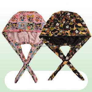 Cuffie Chirurgiche in Raso con Disegni Cartoon, con Apertura per Coda di Cavallo, Regolabili per Capelli Lunghi, per Uomini e Donne - Product Image 2