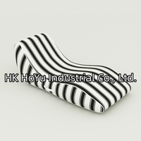 Chaise longue gonflable moderne en tissu rayé avec housse, pour extérieur, plage et détente