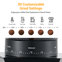 Moulin à café expresso numérique tactile avec trémie à grains de 300g, antistatique au plasma, pour la vente en gros et les cafés spécialisés transfrontaliers