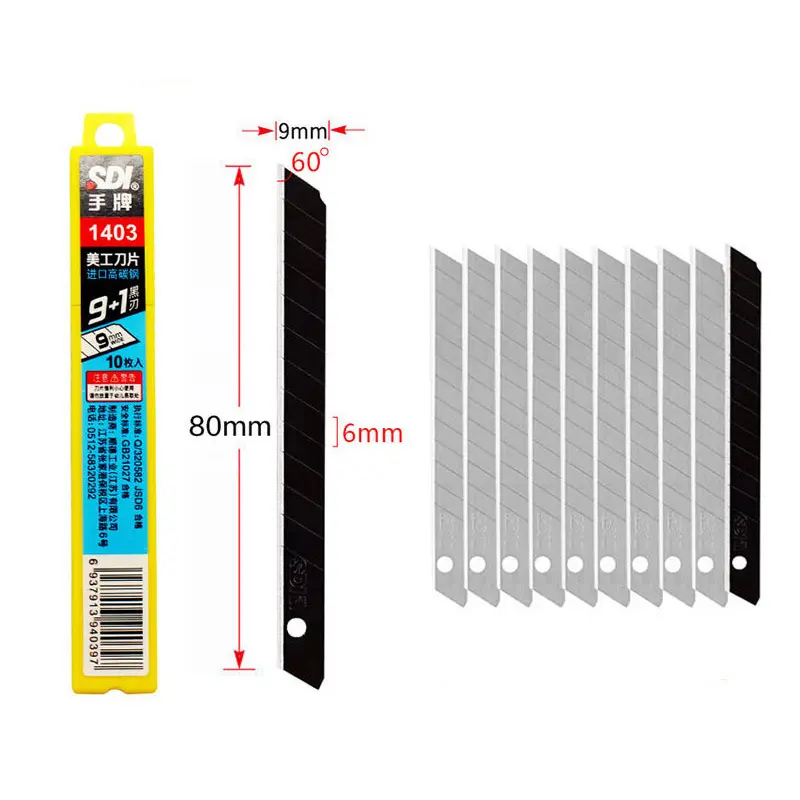 Echt Taiwan Sdi Handmerk 1404 Hoge Koolstofstaal 18Mm Behang Snijmes Mes Groot Kunstmes