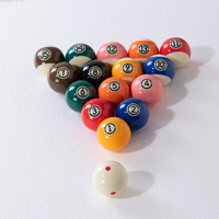 STELLARWAY Ensemble de 16 boules de billard personnalisées en cristal noir, boules de billard standard en résine de 57,2 mm, boules de billard de haute qualité