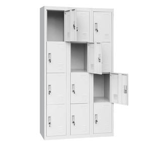 Casilleros Metálicos de 12 Puertas, Casilleros de Almacenamiento para Lavandería, Casilleros de Acero para Paquetes, Casilleros Inteligentes para Personal de Gimnasio - Product Image 1