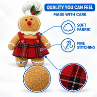 Décoration de Noël : Peluche Père Noël, Bonhomme de neige, Ours en peluche super doux en coton PP, anti-stress