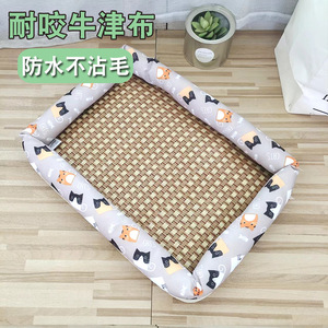 Summer Dog Bed Cooling <b>Mat</b> Rectangle Cartoon Pattern Waterproof Pet Bed for Dog and Cat - Product Image 1