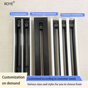 Thiết kế hiện đại vuông tuyến tính khe cắm khuếch tán không khí hợp kim nhôm Trần thông gió lưới tản nhiệt cho khách sạn - Product Image 2