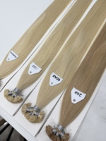 Extensions de cheveux 100% naturels Remy à double trame, cuticules intactes, pointe plate en kératine, pour pose en kératine italienne en salon (vente en gros)