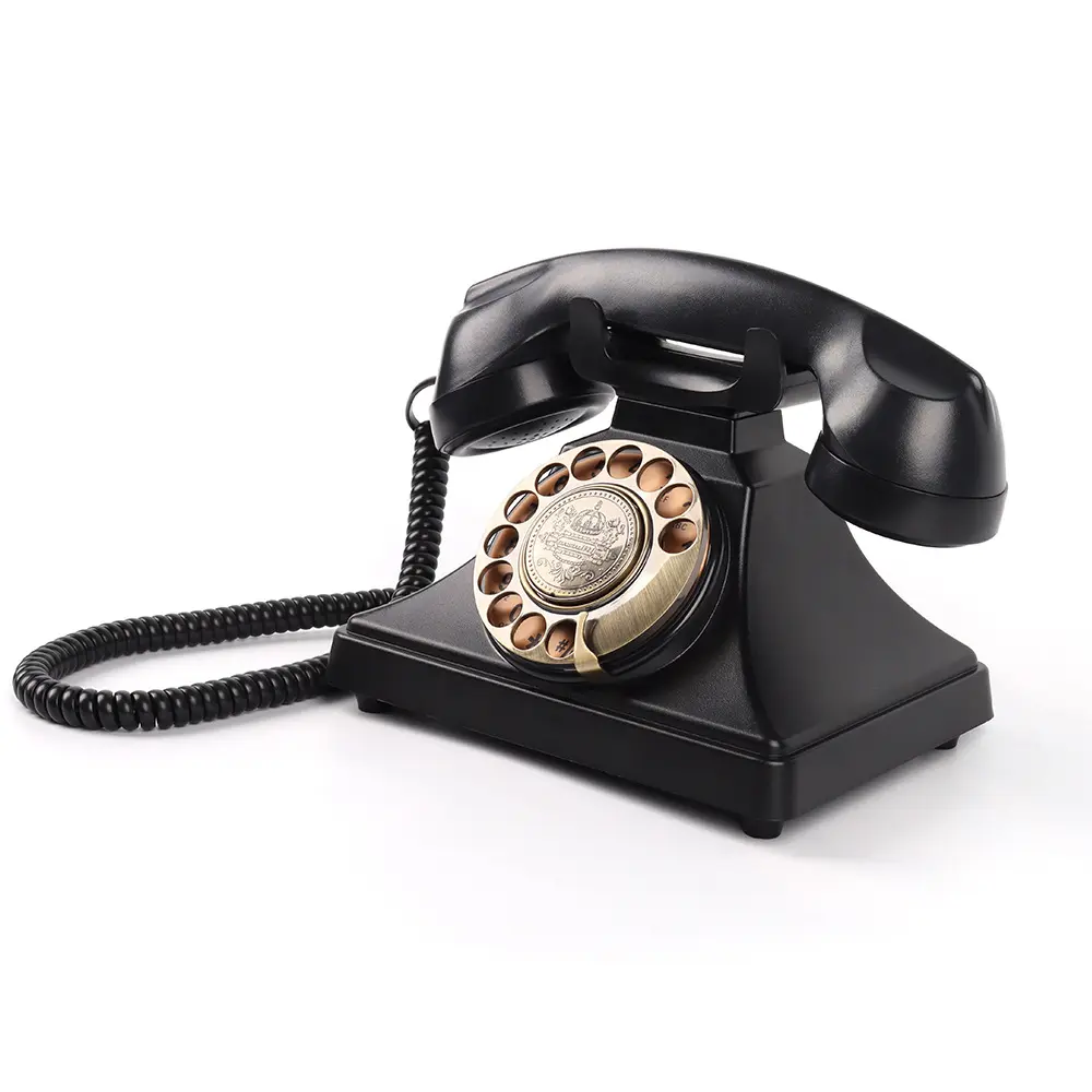Döner tip antika telefon ses ziyaretçi defteri telefon mesajı düğün için kayıt telefon