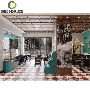 Design d'intérieur exquis pour les cafés, comptoir de bar en marbre personnalisé de luxe, idées de décoration de magasin moderne - Product Image 4