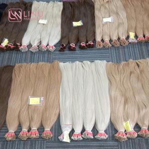 Extensions de cheveux humains vietnamiens vierges Remy 100% lisses en vrac de couleur blonde super doublement étirée - Product Image 3