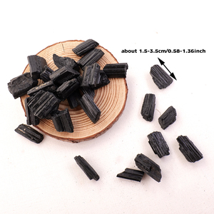 Pierre naturelle en gros, cristal brut, petite taille, tourmaline noire, spécimen minéral, pierres de guérison cristalline - Product Image 2
