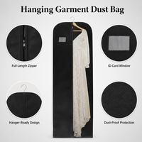 Sac de transport portable pour robe en matériau PP Wedcova |   Housse de vêtement suspendue |   Système de rangement de voyage complet |   Robe longue de mariée avec fermeture éclair pour femme
