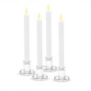 Juego de portavelas acrílicos de cuatro tamaños diferentes, portavelas de la mejor calidad para decoración del hogar. - Product Image 1