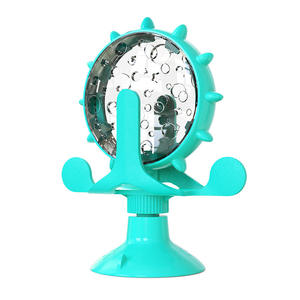 Carrusel automático para gatos, juguete de molino de viento con derramador de comida lenta, cuenco elevado para mascotas para agua y juguetes, burlas para perros y gatos - Product Image 3