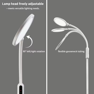 Lampe de sol LED réglable en hauteur pour étudiants, protection oculaire pour enfants, idéale pour le piano, le nail <span class=keywords><strong>art</strong></span>, le bureau et le salon (style européen) - Product Image 4