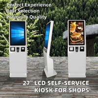 Terminal de Autoservicio con Pantalla Táctil LCD de 21.5 Pulgadas para Restaurantes y Comercios Minoristas, CMS Basado en la Nube, Aleación de Aluminio, Garantía de por Vida