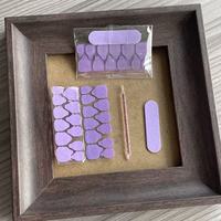 Kit d'outils pour faux ongles, adhésifs en gelée, mini lime à ongles, bâtonnet à cuticules en bois, ensemble d'accessoires pour ongles artificiels