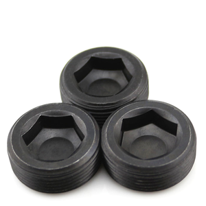 Tornillos de Bloqueo de Buena Calidad <span class=keywords><strong>DIN</strong></span> <span class=keywords><strong>906</strong></span>, Tornillo de Cabeza Hexagonal para Plástico, Tapones de Tornillo de Cabeza Hexagonal de 1/8-28 con Collar, Tapón Enrasado - Product Image 3