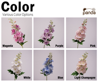 Nouvelles fleurs artificielles au toucher réel, delphiniums et jacinthes bleus, pour la décoration de mariage et de la maison, accessoires de photographie et vente en gros