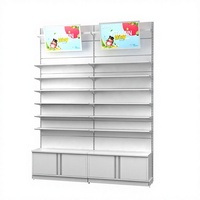 Étagères de supermarché robustes à double face en acier XinDe Dimensions personnalisables pour les magasins de détail et d'épicerie