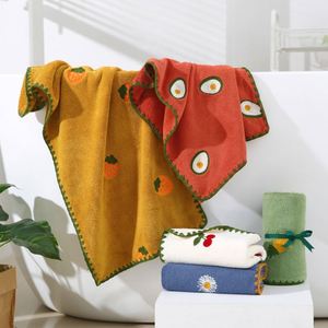 Serviette de Bain en Microfibre Corail Ultra Douce et Absorbante ChenJu, Séchage Rapide, Écologique, Motif Fruits Brodés, Vente en Gros - Product Image 3
