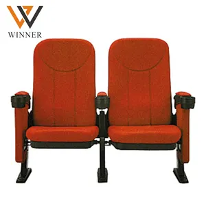 두 배 seater 영화 recliner 영화관 홀 좌석은 움직일 수 있는 의자 교회 강당 극장 의자를 접혔습니다