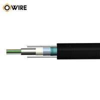 Câble à fibres optiques OWIRE GYXTW-(2-24)C, durable, blindé léger, gaine en HDPE, connecteur SC UPC, réseau de base TCP, stable