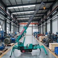 Mini grue araignée électrique 1,2t 1230kg hauteur de levage maximale 5,8m avec télécommande pour l'installation de vitres