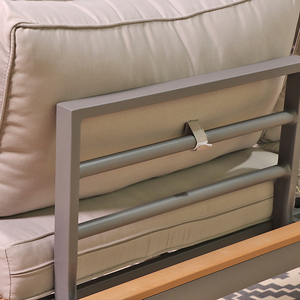 Ghế <span class=keywords><strong>sofa</strong></span> chữ L bằng kim loại Foshan Darwin, có bàn phụ, kiểu hiện đại, tùy chỉnh, giá rẻ, dùng ngoài trời, ban công. - Product Image 5