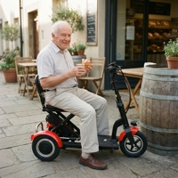 Tricycles électriques compacts et robustes pour adultes avec plateforme basse pour les visites de boulangeries en zone rurale