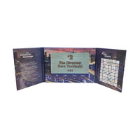 Double porte ouverte du milieu Écran LCD Vidéo Carte de visite Cadeau Brochure Carte d'invitation Livre vidéo