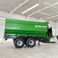 Engraisseur hydraulique haut de gamme avec pompe et boîte de vitesses – Chariot d'engrais et chariot à céréales tractés par tracteur pour la logistique de la récolte
