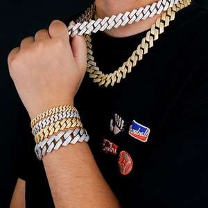 Bracelet chaîne cubaine en argent 925 pour homme, certifié GRA, 8-20 mm, bijoux hip-hop de luxe, serti de moissanite VVS, cadeau - Product Image 3