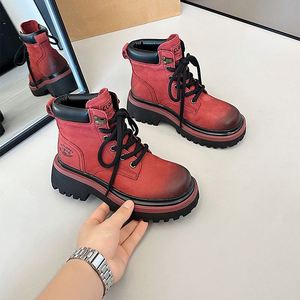 Autumn and <b>Winter</b> Unisex Motorcycle <b>Boots</b> Height-Increasing Lace up High Top Anti Slip <b>Boots</b> Outdoor <b>Work</b> <b>Boots</b> - Product Image 3