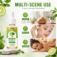 Huile essentielle de bergamote pure à 100% pour les cheveux, la peau, le diffuseur, l'aromathérapie et la fabrication de savon artisanal