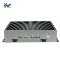 VINCANWO BPC-101 Mini industri PC dengan Intel Chipset Quad-Core J1900 4GB RAM 64GB SSD tanpa kipas WIFI konektivitas digunakan dengan HDD
