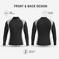 Haut de surf pour homme 2 mm en néoprène Flatlock, couleur personnalisée, veste de surf sans fermeture éclair
