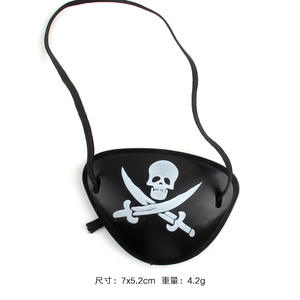 Cache-œil de pirate noir, masque pour un œil, masque de capitaine pour Halloween, Noël, fête à thème - Product Image 4