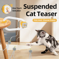 Jouet Électrique Suspendu pour Chat, Intelligent, Double Mode, Interactif, Télécommandé, Baguette Rotative Irrégulière avec Clip de Porte