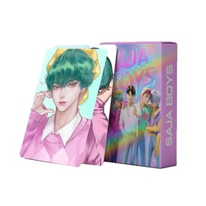 55pcs Kpop Demon Hunter Lomo Postcards Sajoboys Photocard Paper Collection Gift for Kpop Fans Holographic Cards