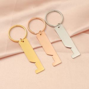 Metal <b>Plaques</b> House Shaped Keychain <b>Engraved</b> Motel Rectangle House Couples Key Chains Stainless Steel Custom Blank DIY Key Rings - Product Image 3