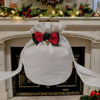 Sacs cadeaux de Noël en velours imprimé, design moderne, de luxe, pour les fêtes, réutilisables et écologiques, vente en gros
