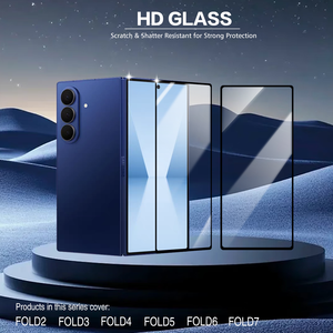 Protection d'écran en verre trempé transparent 9H pour Z Fold 5 avec finition mate HD et protection <span class=keywords><strong>anti</strong></span>-<span class=keywords><strong>lumière</strong></span> <span class=keywords><strong>bleue</strong></span> 2.5D - Product Image 4