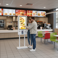 Kiosque de paiement en libre-service à prix réduit, fourni directement par l'usine, avec caméra IA, écran 21,5/32 pouces et imprimante TPV intégrée
