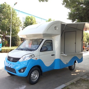 Camion de restauration mobile à <span class=keywords><strong>essence</strong></span>, véhicule multifonctionnel pour la vente de snacks, chariot de vente de boissons froides, de thé au lait et de restauration rapide de rue - Product Image 1