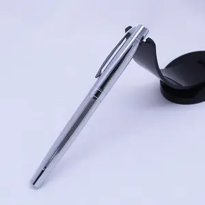 High Quality Promotional Gift Business Ballpoint Pen With Logo Classic Design Silver Metal Roller Ball Pen